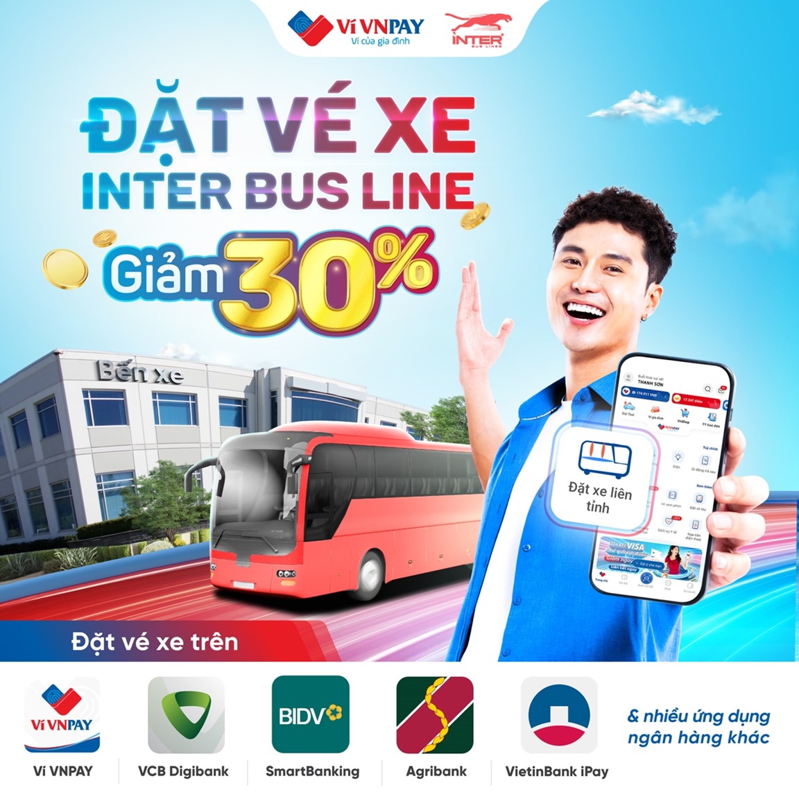 VNPAY giảm 30% vé xe khách Interbuslines – Deal to chill hè