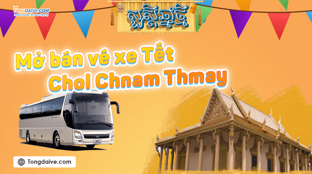 Mở bán vé xe Tết cổ truyền Campuchia (Tết Chol Chnam Thmay)