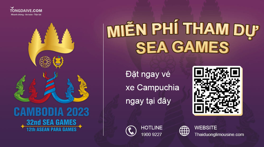 Vé xe đi Campuchia tham dự SEA Games 32 miễn phí